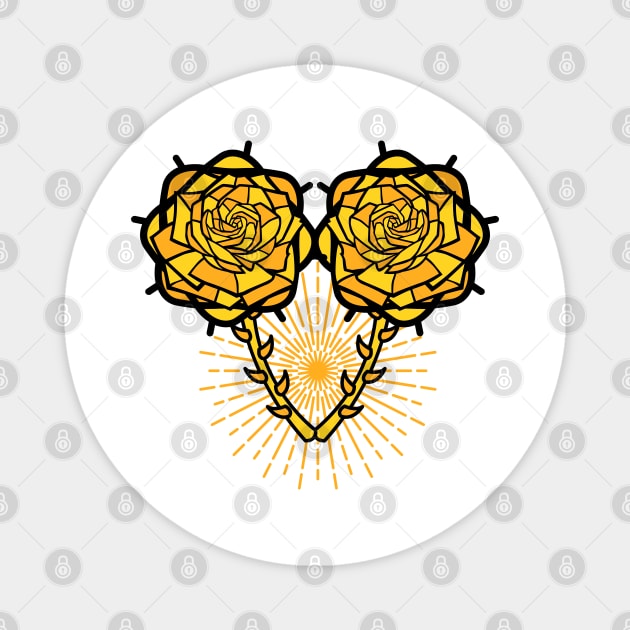 yellow rose Magnet by Jackson